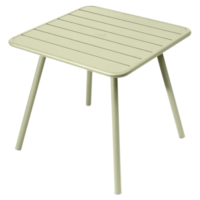 Fermob Luxembourg tuintafel vier poten 80x80 cm-Willow Green Rechtstreeks Van De Fabrikant
