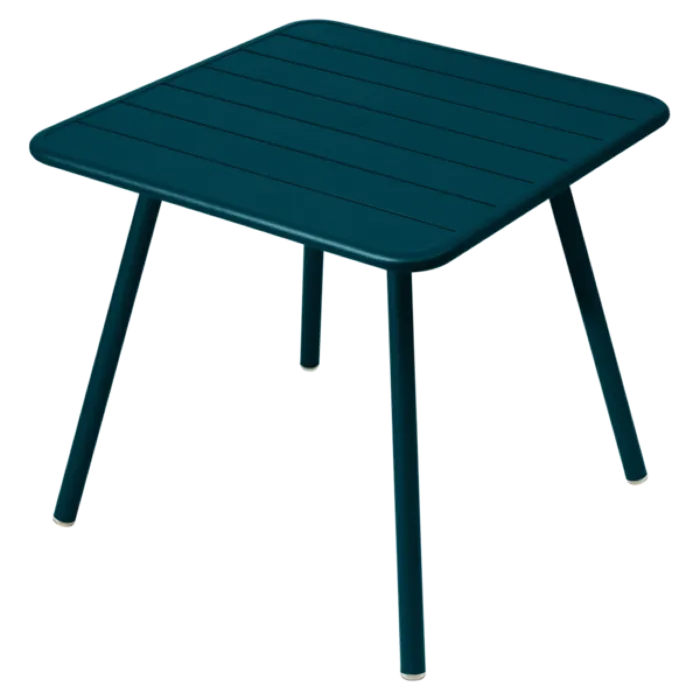 Fermob Luxembourg tuintafel vier poten 80x80 cm-Acapulco Blue Gecertificeerd