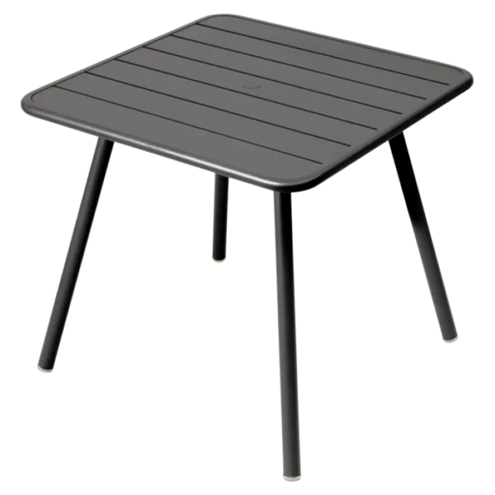 Fermob Luxembourg tuintafel vier poten 80x80 cm-Liquorice Uitverkoop