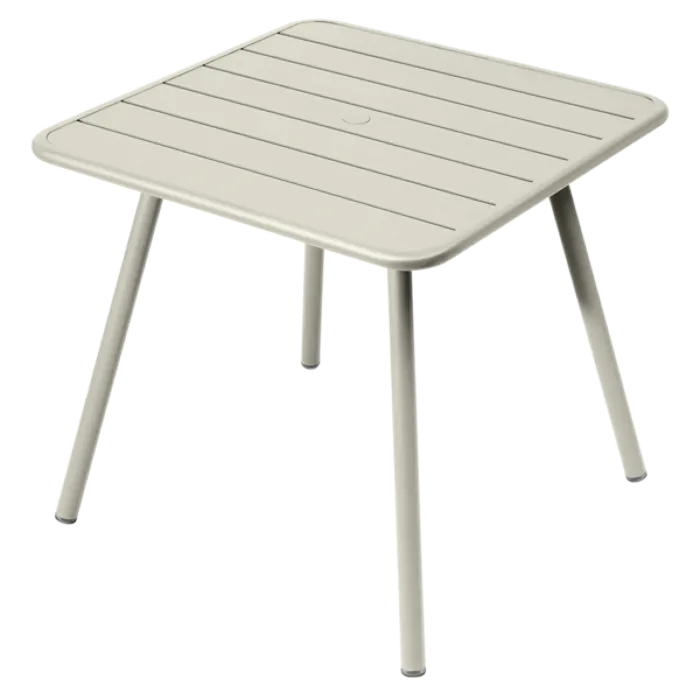 Exclusieve Aanbieding Fermob Luxembourg tuintafel vier poten 80x80 cm-Clay Grey