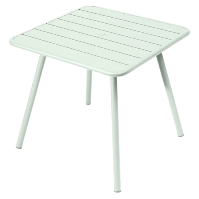 Hoge Kwaliteit Fermob Luxembourg tuintafel vier poten 80x80 cm-Ice Mint