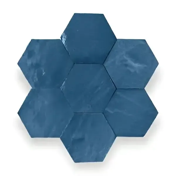 Lage Prijs Zelliges Alhambra Alhambra Hexagone 33 Bleu Denim