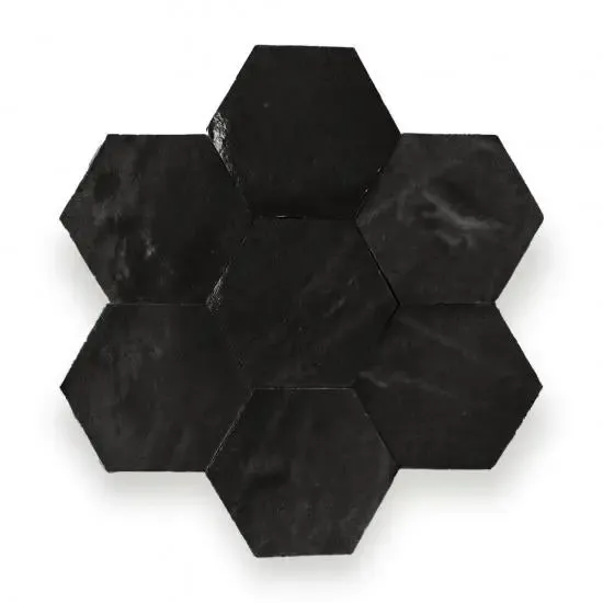Zelliges Alhambra Alhambra Hexagone 31 Noir Aanbieding