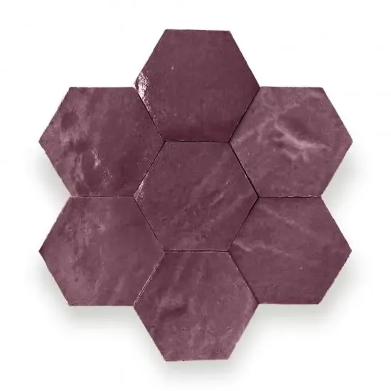 Goedkoop Zelliges Alhambra Alhambra Hexagone 28 Aubergine