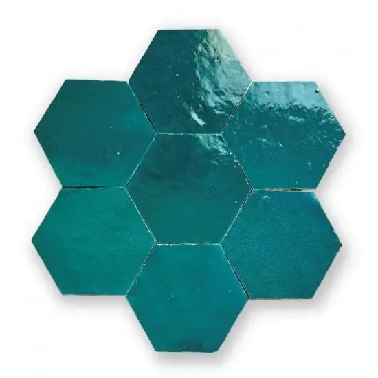Weekendaanbieding Zelliges Alhambra Alhambra Hexagone 19 Petrol