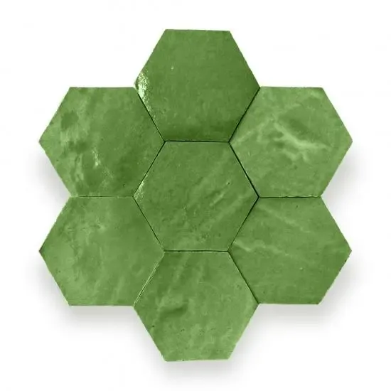 Rechtstreeks Van De Fabrikant Zelliges Alhambra Alhambra Hexagone 14 Vert Printemps