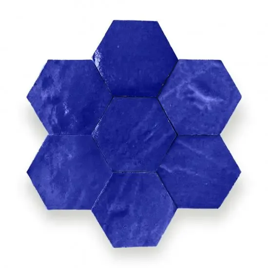 Gratis Retour Zelliges Alhambra Alhambra Hexagone 55 Cobalt Bleu