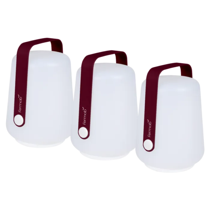 Fermob Balad Portable Mini tafellamp set van 3-Black Cherry Direct Verzonden