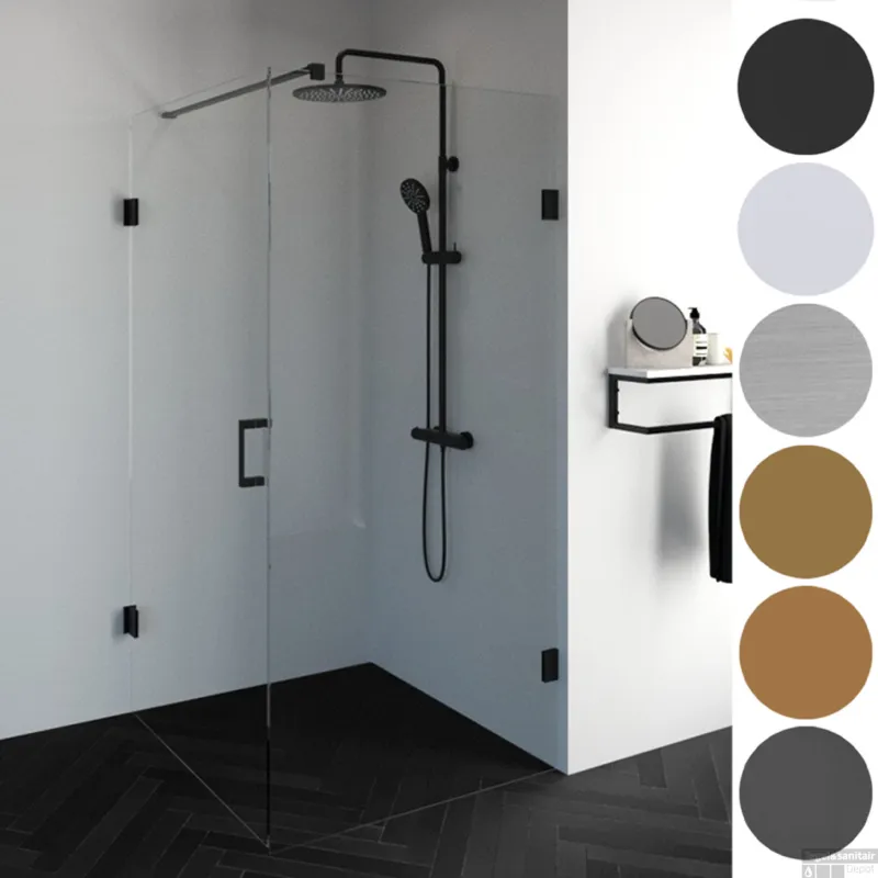 Exclusieve Aanbieding Complete Profielloze Douchecabine 2-delig (Alle Kleuren En Maten)