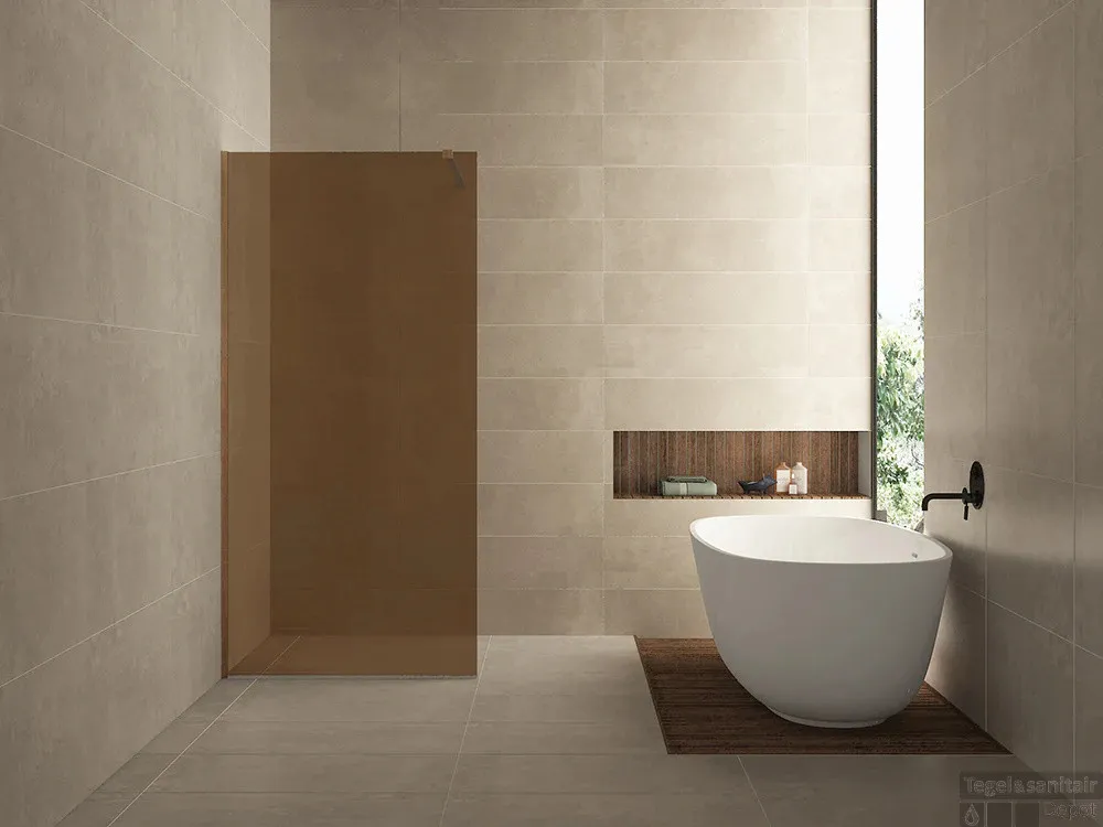 Inloopdouche Wiesbaden Slim Brons Rookglas 90x200 8mm Nano Coating Exclusieve Aanbieding