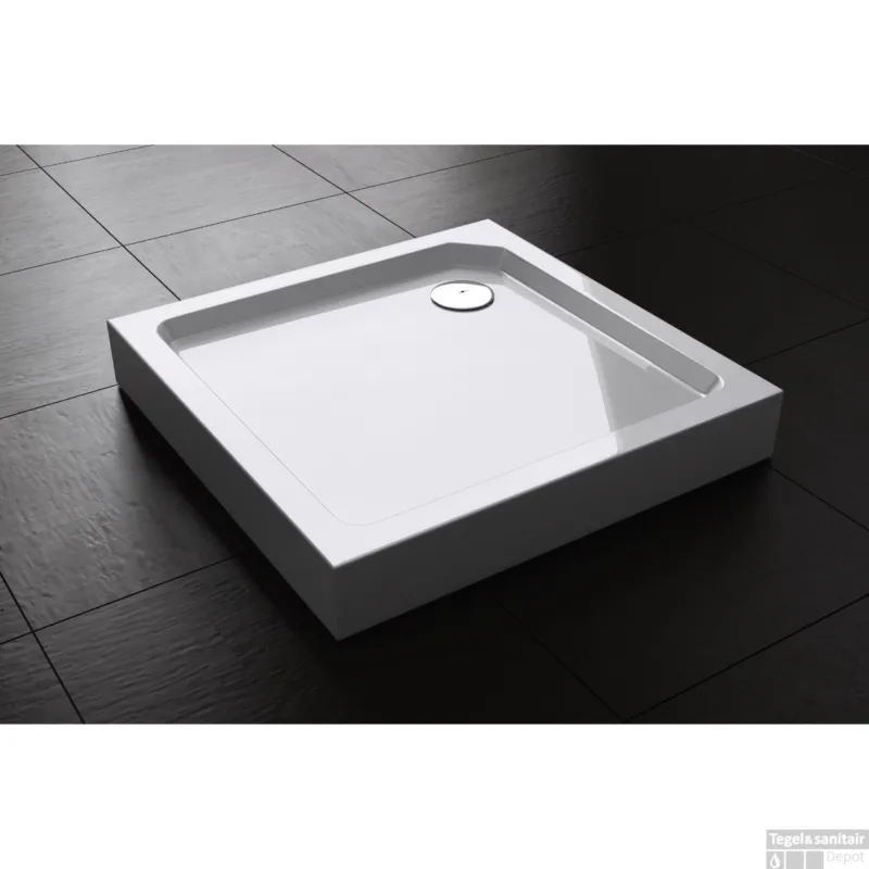 Douchebak Opbouw Best Design Project Vierkant 90x90x14 cm Hoogglans Wit Superprijs