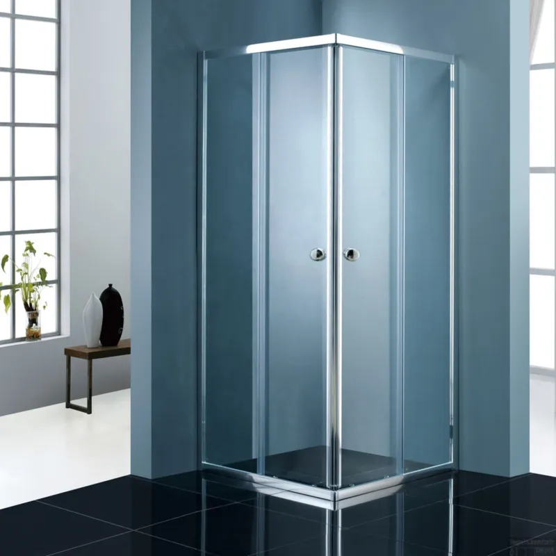 Uitverkoop ACTIE BWS Douchecabine Vierkant 90x90cm 2 Schuifdeuren 5mm Helder glas