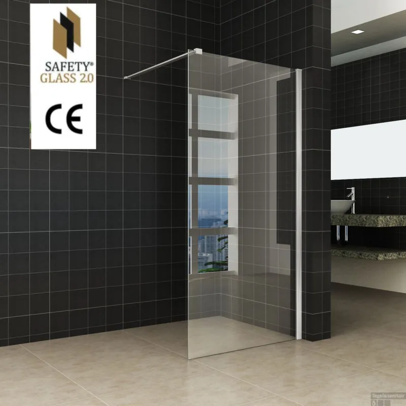 Wiesbaden Douchewand 2.0 10mm Muurprofiel NANO coating Inloopdouche (Alle maten) Lage Kosten