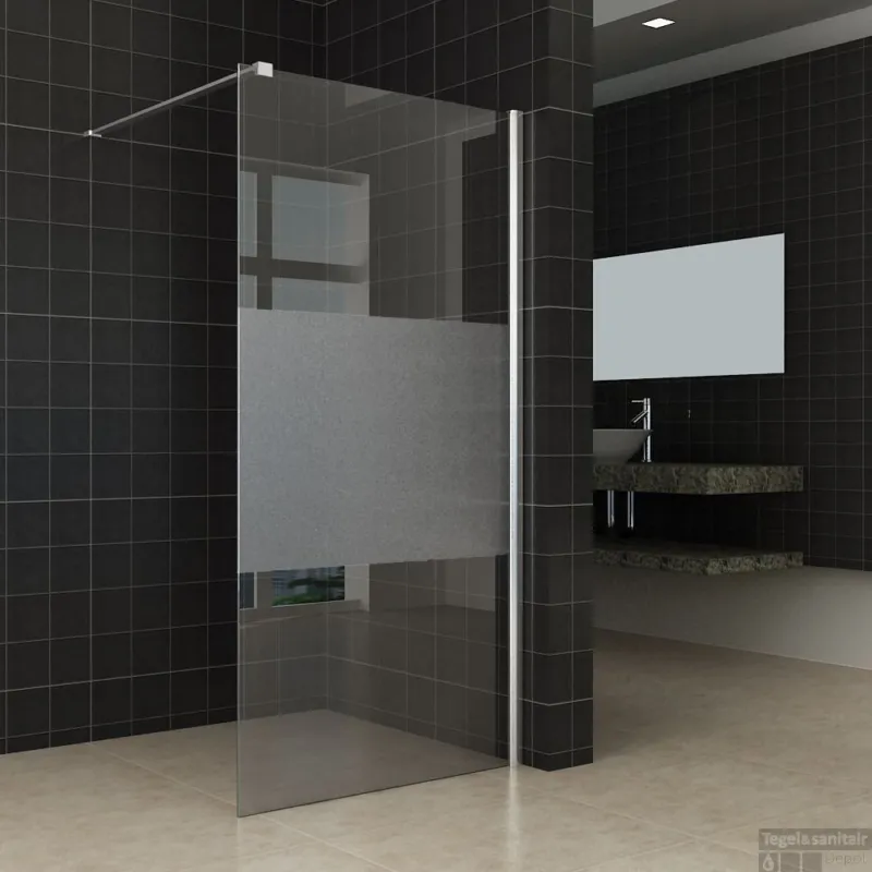 Snelle Levering Wiesbaden Douchewand 10mm Middenband Nano coating Inloopdouche (Alle maten)
