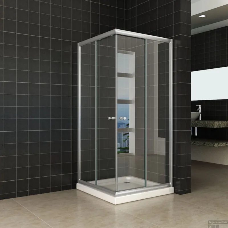 Seizoensaanbieding Douchecabine Wiesbaden Aktie Hoekinstap 80x80x190 cm 5mm Helder Glas