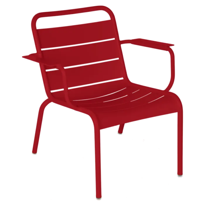 Beperkt Aanbod Fermob Luxembourg Lounge fauteuil met armleuning-Chili