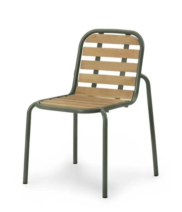 Bestseller Normann Copenhagen Vig stoel met hout-Dark green