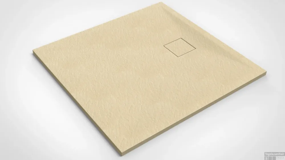 Douchebak BWS Naxos Stonelook SMC 90x90 Cm Mat Beige Finale Uitverkoop