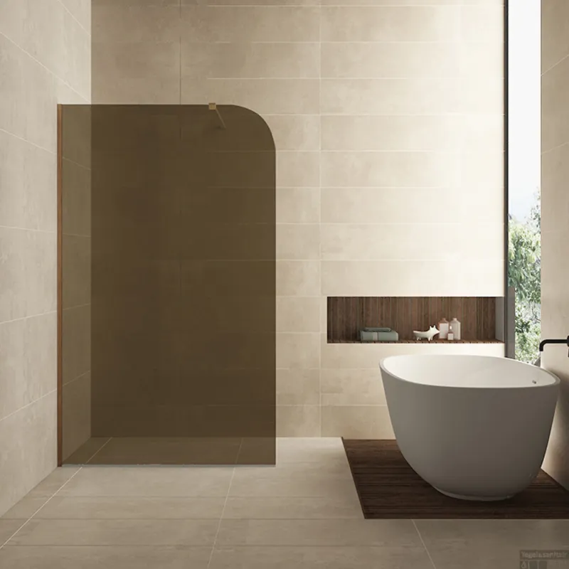 Veilige Betaling Inloopdouche Wiesbaden Curvea 120x200 cm 8 mm Nano Vintage Brons Glas