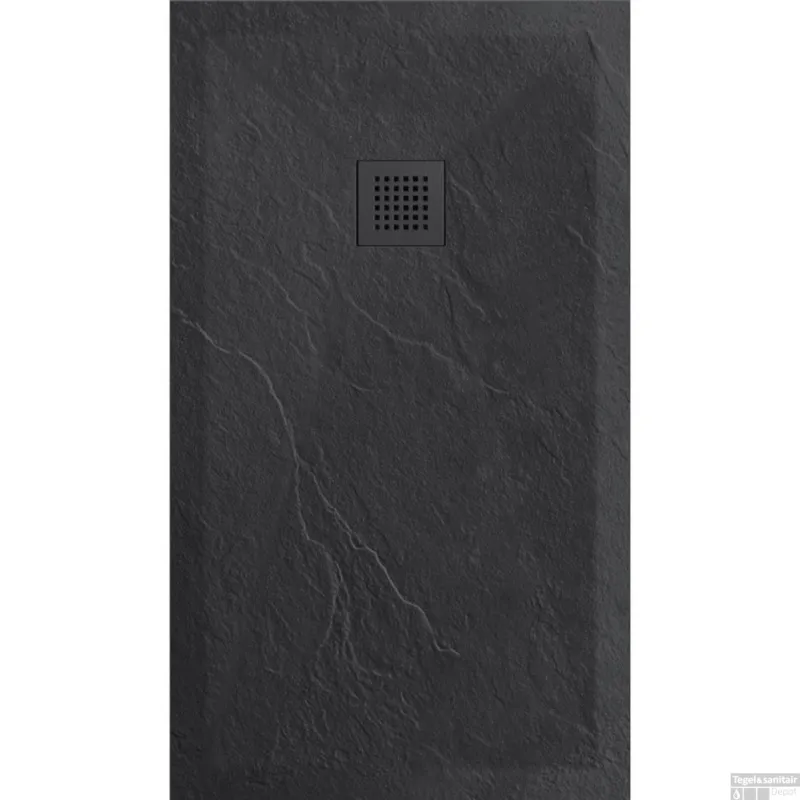 Must-Have Douchetub Sanimar Sanistone 90 x 90 cm Zwart