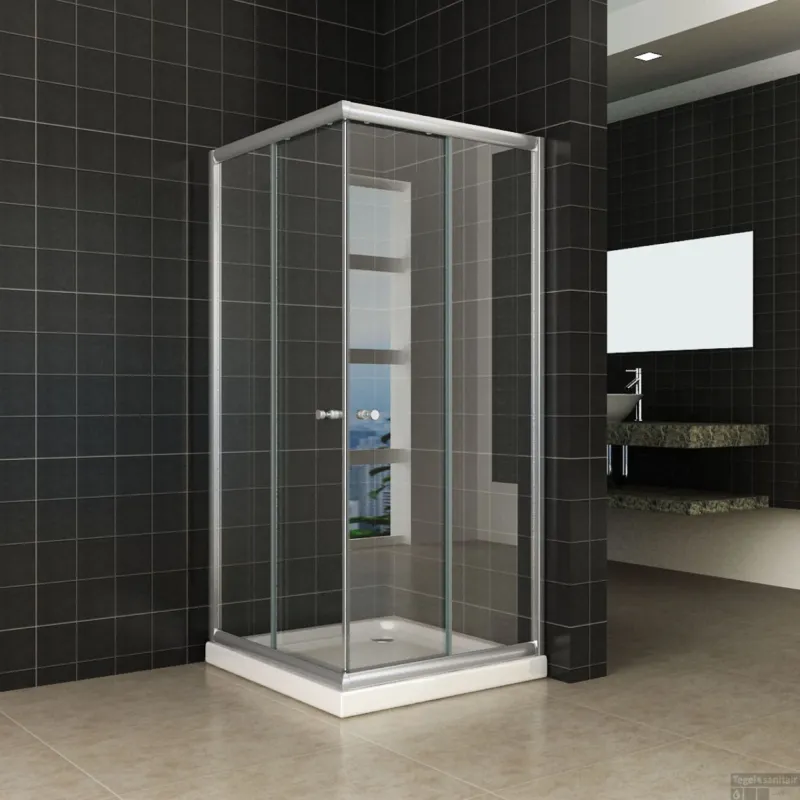 Douchecabine Wiesbaden Aktie Hoekinstap 100x100x190 cm 5mm Helder Glas Nieuw