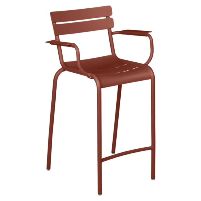 Fermob Luxembourg barkruk met armleuning-Red Ochre Direct Beschikbaar