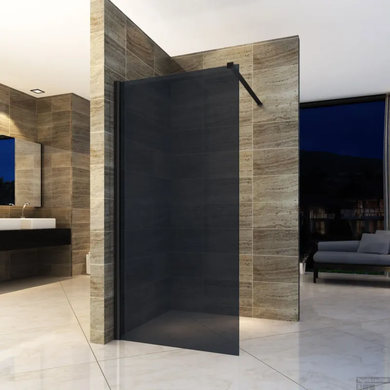 BWS Douchewand Rookglas 200cm 8mm Nano coating Inloopdouche (Diverse breedtes) Gecertificeerd