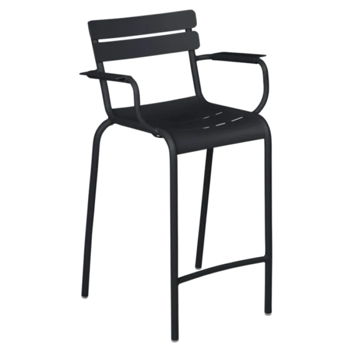 Fermob Luxembourg barkruk met armleuning-Anthracite Merkproduct