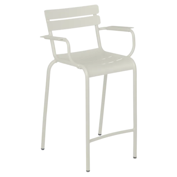 Goedkoop Fermob Luxembourg barkruk met armleuning-Clay Grey