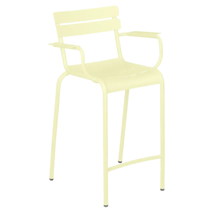 Weekendaanbieding Fermob Luxembourg barkruk met armleuning-Frosted Lemon