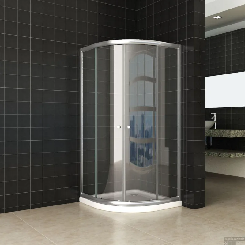 ACTIE Wiesbaden Douchecabine Kwartrond 90x90x190cm 5mm Helder Glas Nu Kopen