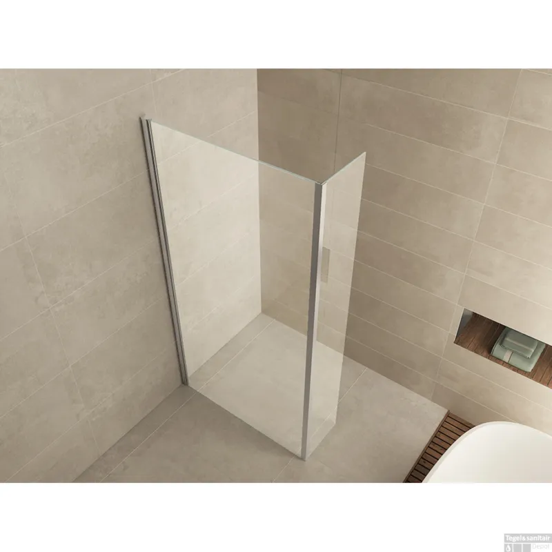 BWS Apollo Zijwand met Hoekprofiel 30x200cm 10mm NANO Coating Superprijs