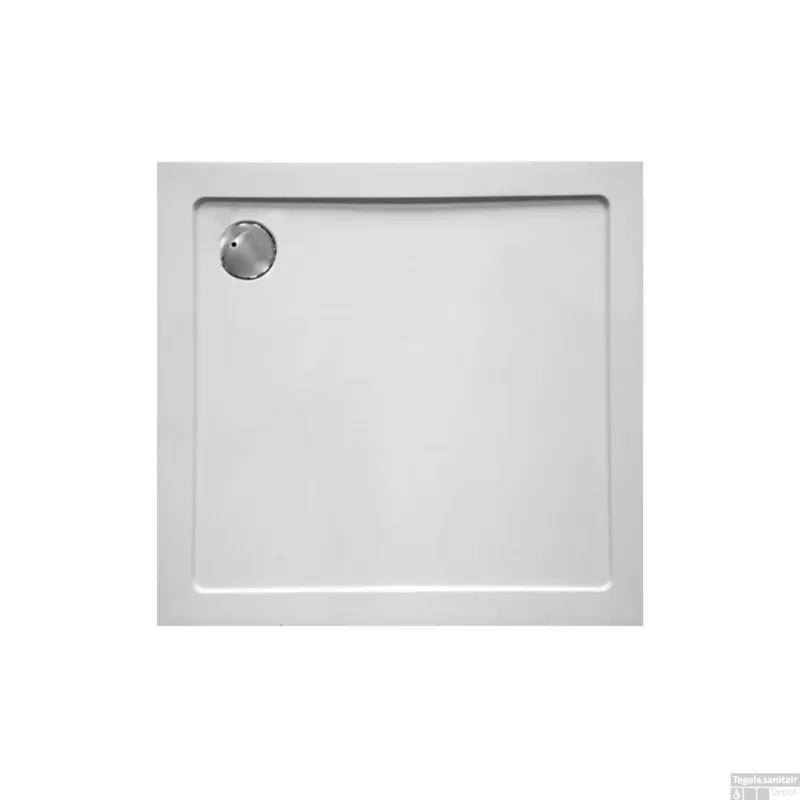 Betaalbaar Douchebak VM Go Helion 90x90x3.5cm Composiet Vierkant Wit Verstevigd