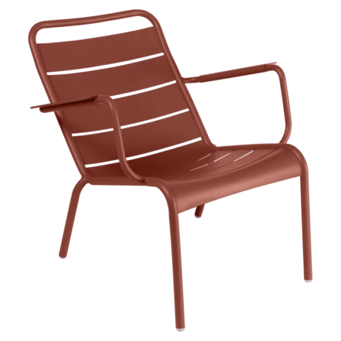 Fermob Luxembourg Lounge Low fauteuil met armleuning-Red Ochre Superprijs