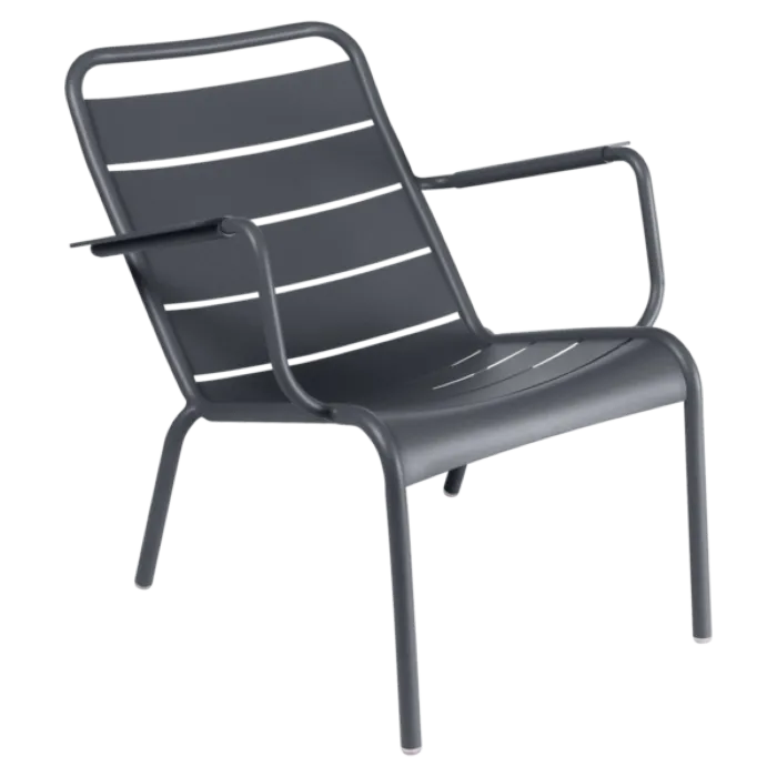 Fermob Luxembourg Lounge Low fauteuil met armleuning-Anthracite Favoriet