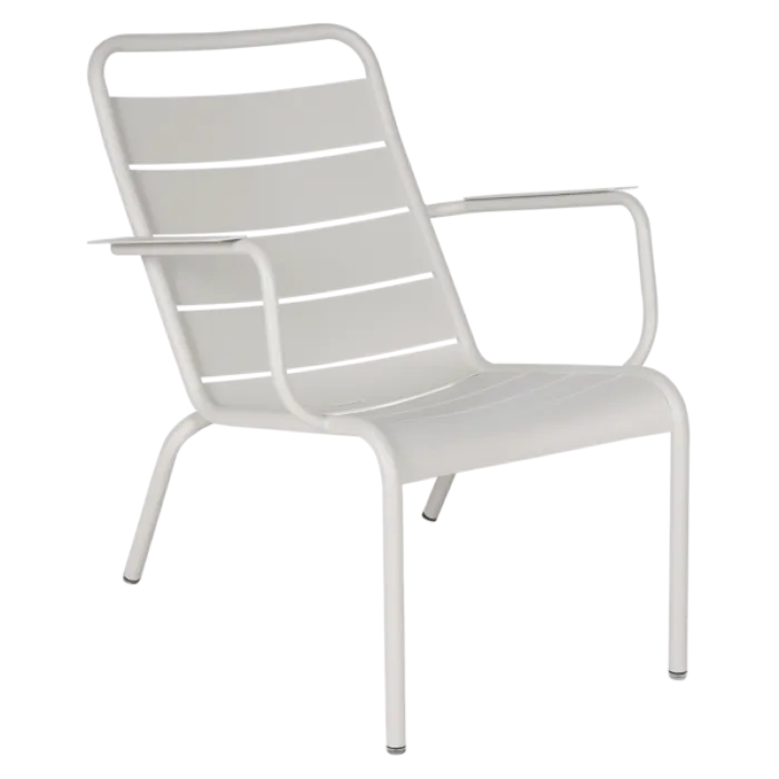Fermob Luxembourg Lounge Low fauteuil met armleuning-Clay Grey Rechtstreeks Van De Fabrikant