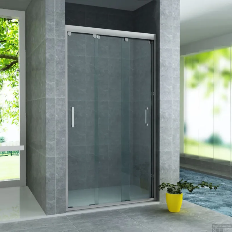 Op = Op Nisdeur 3-Delig Schuifdeur BWS Aloni 90x200 cm 8 mm NANO Coating
