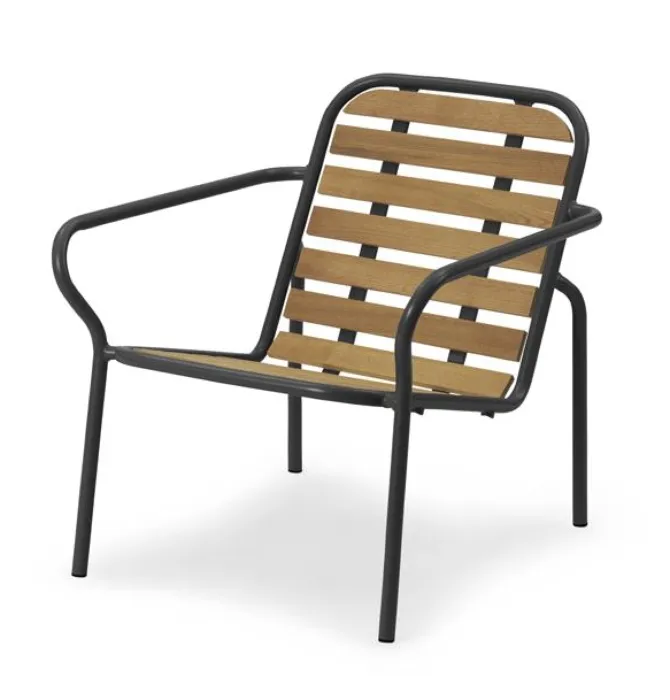 Normann Copenhagen Vig lounge stoel met hout-Black Korting