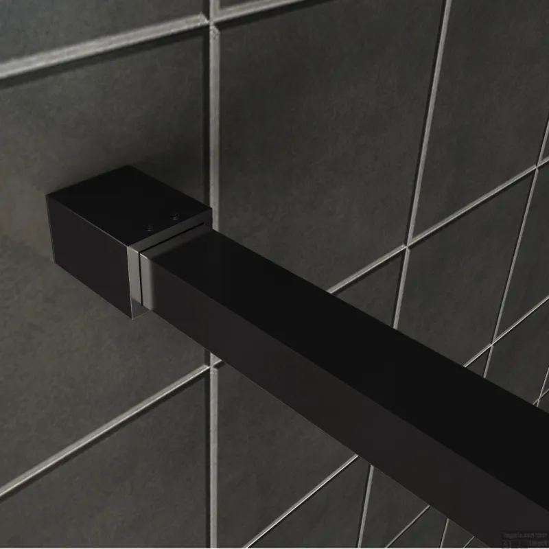 Profielset met Stabilisatiestang Wiesbaden Slim 120cm Mat Zwart Fabrieksprijs