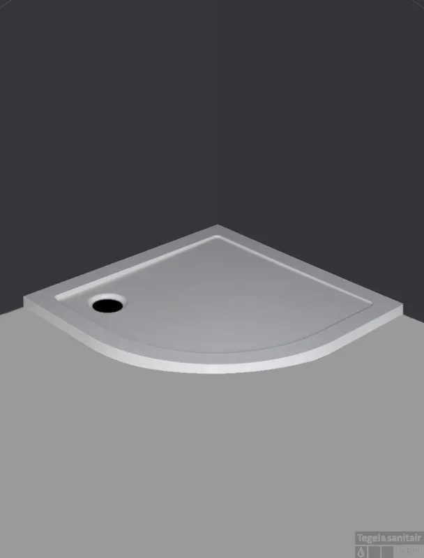 Alleen Vandaag Luxe douchebak SMC 1/4 rond 90 x 90 x 4 inbouw wit