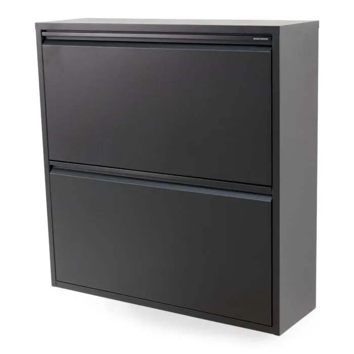 Populair Spinder Design Billy 2 schoenenkast-Zwart