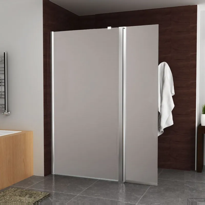 BWS Zijwand Met Scharnierprofiel Links En Geheel Mat Glas 35x200 cm 10mm NANO Coating Populair
