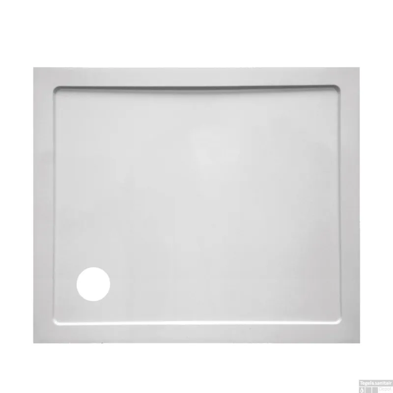 Douchebak VM Go Helion 100x90x3.5cm Composiet Rechthoek Wit Verstevigd Premium