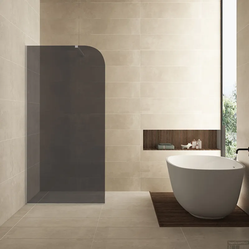 Alleen Vandaag Inloopdouche Wiesbaden Curvea 100x200 cm 8 mm Nano Rookglas