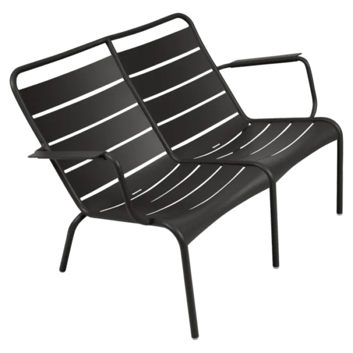 Fermob Luxembourg Lounge Duo Low fauteuil-Liquorice Flitsaanbieding
