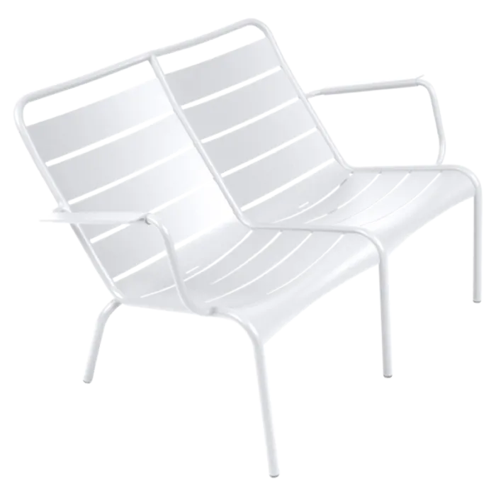 Direct Beschikbaar Fermob Luxembourg Lounge Duo Low fauteuil-Cotton white