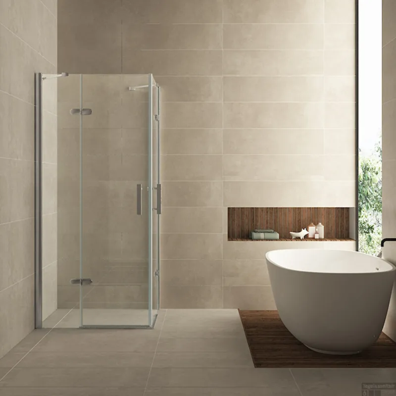 Douchecabine Wiesbaden hoek instap 2 deuren 90x90cm 8mm NANO coating Nieuw