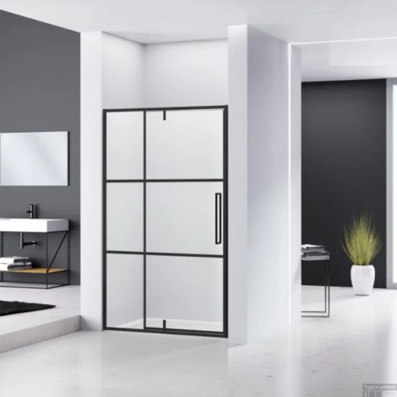 Nisdeur Van Rijn ST04 Aluminium Profiel 6 mm Helder Glas 140x200 cm Zwart Frame Koop Online