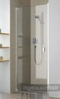 Weekendaanbieding Kermi Raya Draaideur 1-dlg.100 X 200 Cm. Links Op Douchevloer Zilver Glans-helder Glas