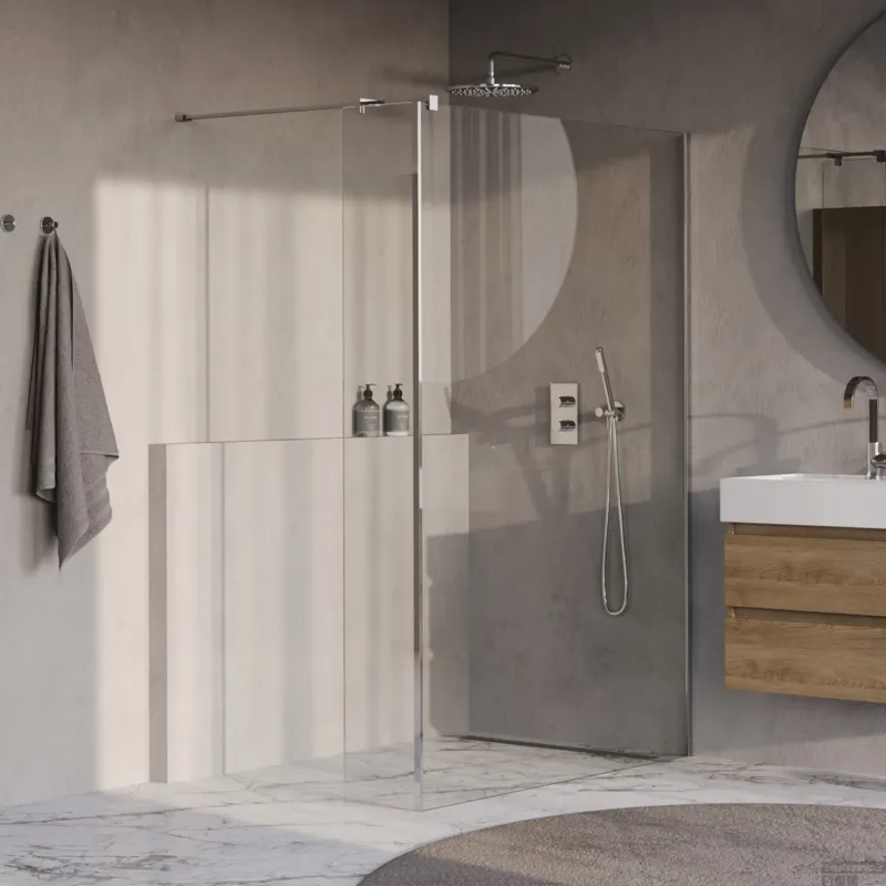 Tijdelijk Beschikbaar BRAUER Oblivion inloopdouche helder glas 130x200 met zijwand 30 incl. glascoating chroom
